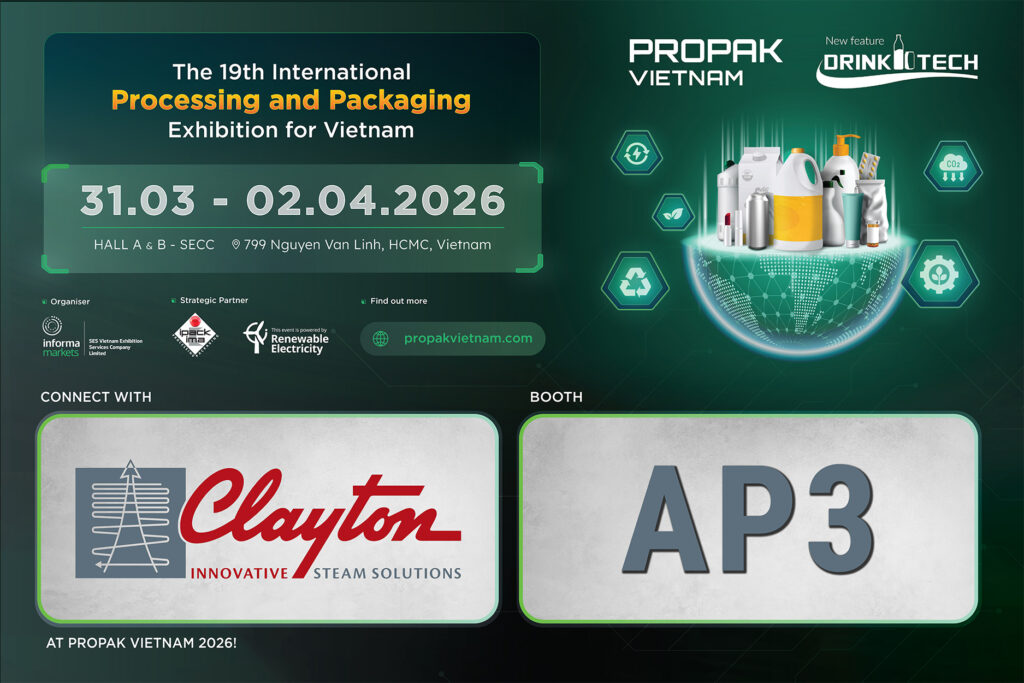 Clayton Industries At Propak Vietnam 2026 2 Clayton Industries – Advanced Steam Boiler Technology Vietnam Tradeshow Banner Post 1 Clayton Industries – Advanced Steam Boiler Technology